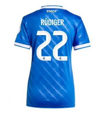 Real Madrid Antonio Rudiger #22 Tercera Equipación Mujer 2025-26 Manga Corta